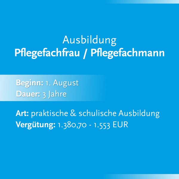 Eckdaten Pflegeausbildung Eckdaten Pflegeausbildung