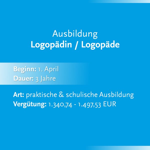 Eckdaten Logopädieausbildung Eckdaten Logopädieausbildung