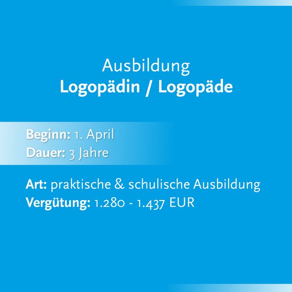 Eckdaten Logopädieausbildung Eckdaten Logopädieausbildung